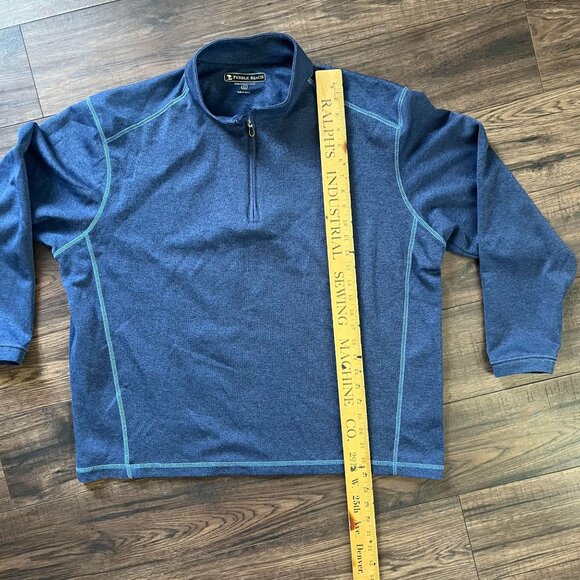 PEBBLE BEACH Dry-Luxe Performance Navy Blue 1/4 Zip Long Sleeve Men's Size XL - Picture 5 of 6